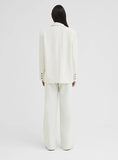 Cream Oversized Single Breasted Blazer