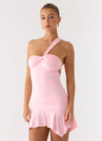 Not Your Fan Cut Out Mini Dress Pink