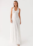 Ember Valley Cotton Maxi Dress Ivory