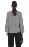 Braid Cable Knit Cardigan in Gray