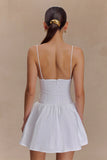 Janis Cotton Frill Mini Dress White