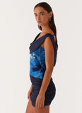 Good Fortune Mini Dress Navy