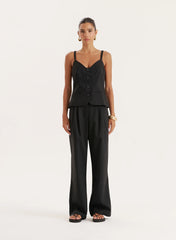 Black Tailored Waistcoat