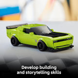 LEGO Speed Champions Dodge Challenger SRT Hellcat Sports Car Toy Building Set for Learning Play and Display Kids Toy for Boys and Girls Ages 9 Birthday Gift Idea for Race Car Fans 77237