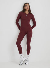 Burgundy 4th Branded Legging