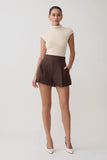 Alden High Waisted Short Chocolate