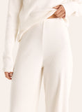 Ecru Ribbed Jersey Trousers