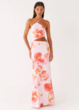 Riano Cut Out Maxi Dress Blushing Blossom