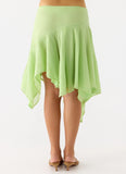 Teneika Beaded Flower Midi Skirt Lime