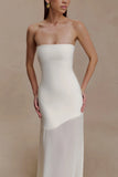 Mason Crepe And Chiffon Maxi Dress Ivory