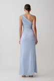 Ryn Twisted One Shoulder Maxi Dress Sky Blue