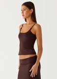 Garrix Bead Cami Top Chocolate