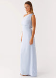 Lady Love Linen Maxi Dress Blue
