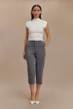 Ellia High Neck Sleeveless Top White