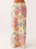 Soulful Low Rise Maxi Skirt Yellow Peony