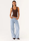 Keanna Low Rise Denim Jeans Sky