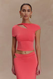 Haven Slinky Twist Top Coral