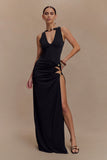 Kaiden Slinky Beaded Maxi Dress Black