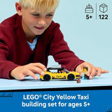 LEGO City Yellow Taxi Car Building Toy for Kids Pretend Play Set for Boys Girls Ages 5 Toy Car W Taxi Driver Tourist Minifigures Gift Idea for Birthdays 60487