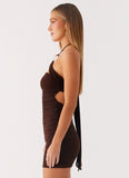Poetry Mini Dress Chocolate