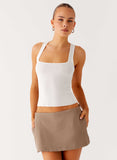 Mirna Micro Skort Taupe Marle