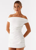 Morgan Off Shoulder Mini Dress Ivory