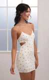 Eyelet Floral Hourglass Dress in White