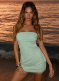 Dangerous Kind Beaded Mini Dress Sage
