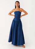 Carmel Denim Maxi Dress Indigo
