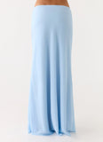 Star Girl Chiffon Maxi Skirt Blue
