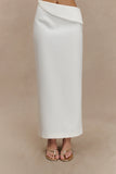Astrid Suiting Midi Skirt White