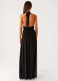 Dione Halter Maxi Dress Black