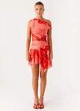 Wade Mini Dress Sicily Sunsets Print