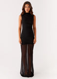 Fondly Mesh Maxi Dress Black