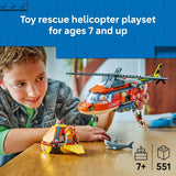 LEGO City Coast Guard Helicopter Building Toy for Kids Pretend Play Emergency Response Set for Boys Girls Ages 7 Includes 4 Minifigures Shark Rescue Pod Gift Idea for Birthdays 60503