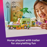 LEGO Friends Horse Baby Foal Trailer Building Toy for Girls Boys Pretend Play Set for Kids Ages 7 W Autumn Matilde Minidolls Toy Animals Accessories Gift Idea for Birthdays 42695
