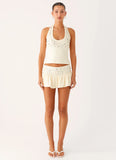 Vegas Nights Low Rise Skort Yellow