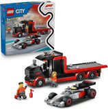 LEGO City F1 Display Truck with Audi F1 Race Car Building Toy for Boys Girls Ages 7 F1 Car Toy for Pretend Play Gift for Birthdays 60493