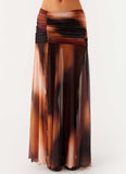 Stargazer Mesh Maxi Skirt Black Gradient