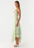 Trisette Midi Dress Lime