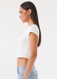 Rosalind Baby Tee White
