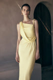 Lorieanne Draped Maxi Dress Lemon