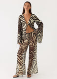 Jadia Flared Pants Zebra