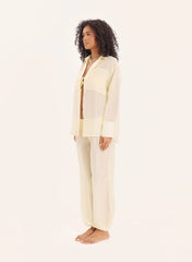 Lemon Semi Sheer Balloon Trousers