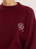 Burgundy Logo Detail Knitted Jumper