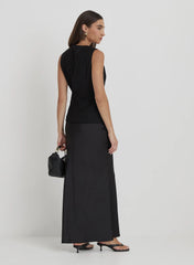 Black Tailored Waistcoat