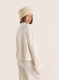 Ecru Wide Cuff Sleeved Knitted Jumper