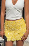 Spritz Yellow Sequin Party Mini Skirt