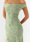 Wasting Time Maxi Dress Blurred Lime