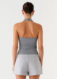 Oslo Mini Shorts Grey